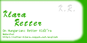 klara retter business card